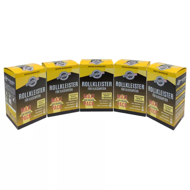 5x Maxi-Pack Rollkleister Vlieskleister Vlies Tapeten Kleister 2,5kg (9,00€/1kg)