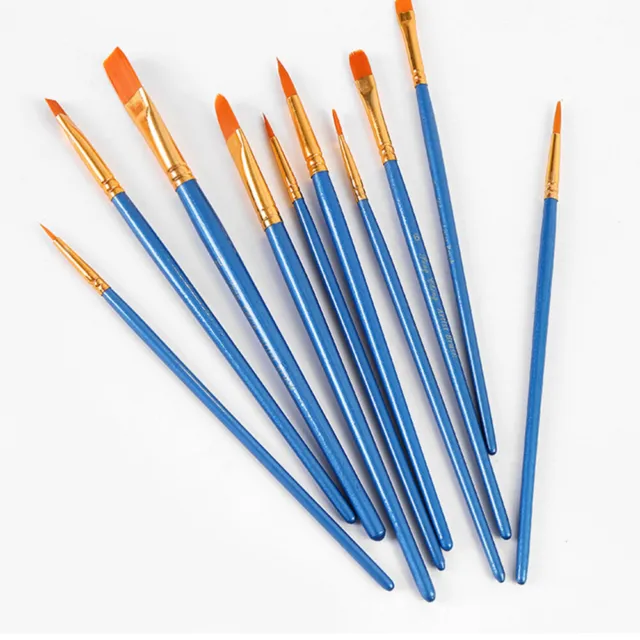 1 set di 10 pennelli per pittura Set di pennelli premium per pennelli per adulti 9