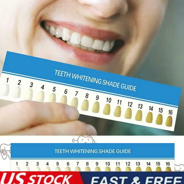 1 Pcs Rectanglea Cold Light Teeth Whitening Color Palette Paper Guide Shade .Pro