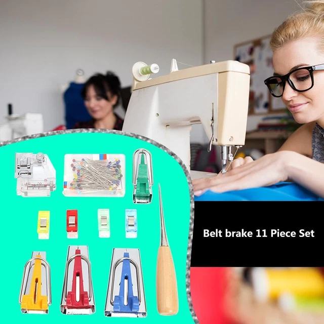 11pcs Multifunction DIY Sewing Machine Tools Set w/Foot Tape Maker Awl Pins Clip