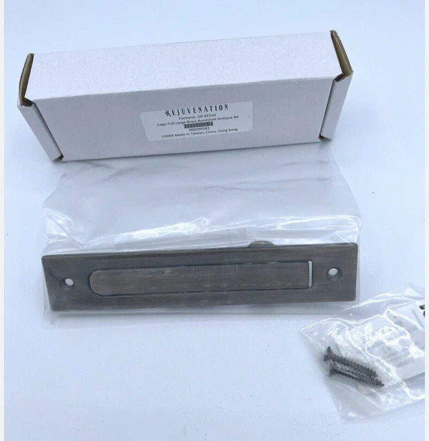 Rejuvenation Hardware Pocket Door Pull Large Edge Oil Rubbed Bronze C4062