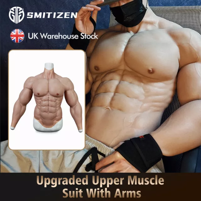 Amazon.com : CRODRES Silicone Fake Muscle Suit with Arms Realistic  Abdominal Muscle Vest Simulation Skin Male Chest for Cosplay Party,Color  1,S : Sports & Outdoors