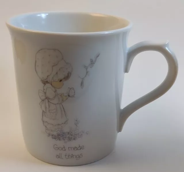 Precious Moments Mugs 1985 Enesco The Lord Will Provide AND God Made All Things 3