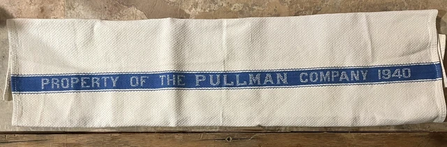 RAILROAD PROPERTY OF THE PULLMAN COMPANY Hand Towel Original Railroad 16 X 20