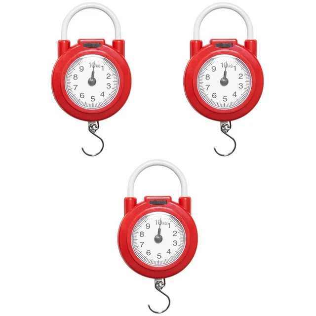 3pcs Portable Luggage Weight Scale Handheld Weight Scale Fishing Scale Spring