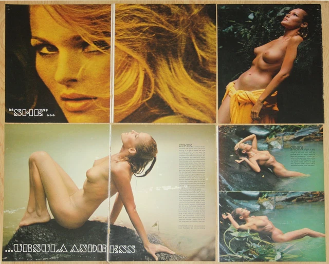 URSULA ANDRESS PLAYBOY 1965 Orig 12 page magazine article nude photos