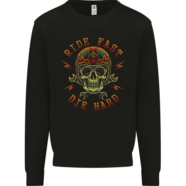 Biker Ride Veloce Moto Uomo Felpa Maglione