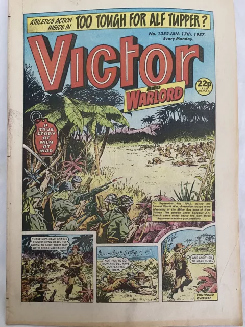 Victor & Warlord #1352 17/1/87 Alf Tupper, Joe Bones DC Thompson UK Comic