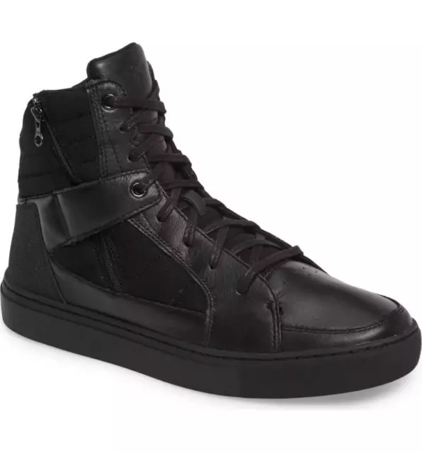 CREATIVE RECREATION CR0830001 VARICI Mn's (M) Black/Black Leather High-Top Shoes