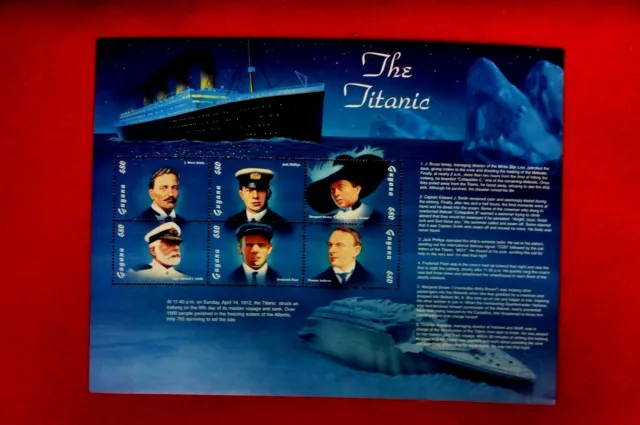 Guyana The Titanic Miniature Sheet Set Of 6 Stamps