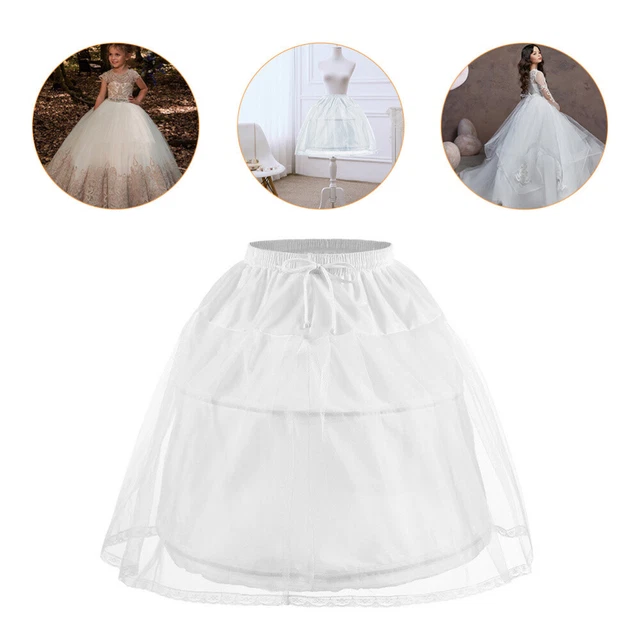 Flower girl deals hoop skirt
