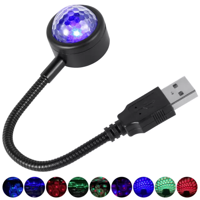 Car Roof Projector Light Sound Activated USB Car Ambient Light for Home   DM
