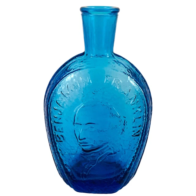 VTG 1970s Wheaton Benjamin Franklin House 1888 House Glass Bottle 7.5"