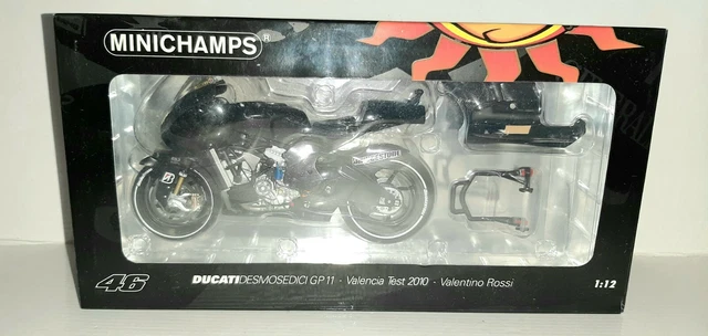Ducati Desmosedici Rossi #46 - Test Valencia 2011 - 1/12 Minichamps (état Neuf)
