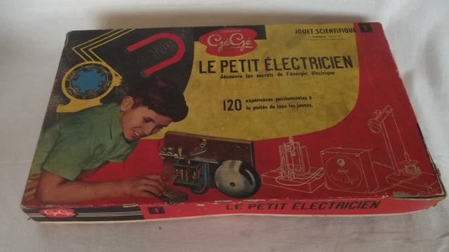 Boite Ancienne Le Petit Electricien N°1 – GéGé – France – Notice Incluse