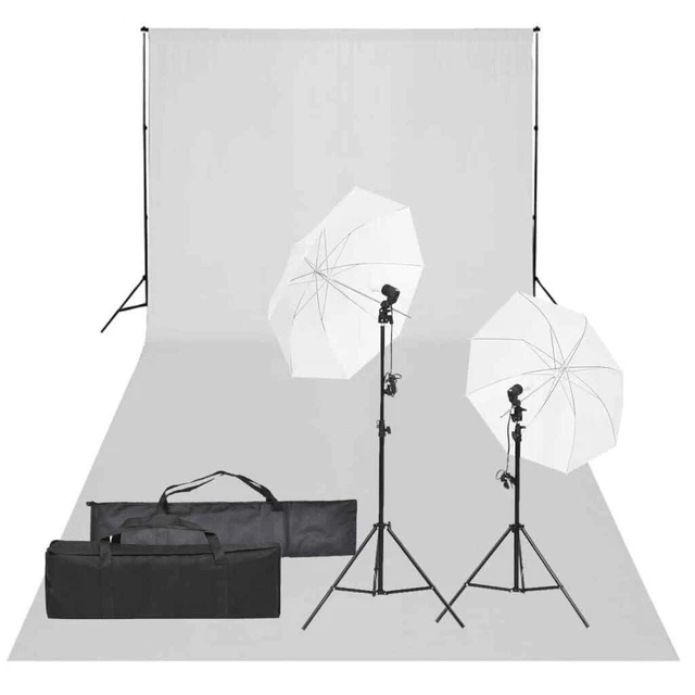 Kit per Studio Fotografico con Set di Luci e Fondale 5199397