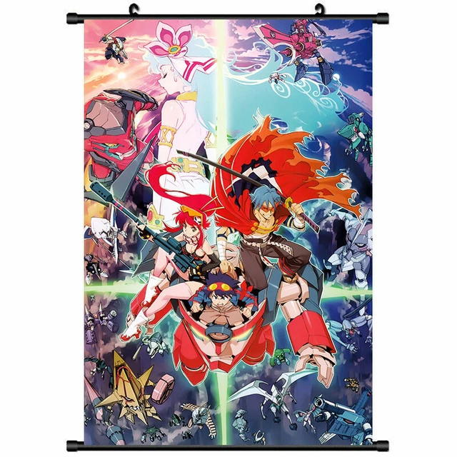 TENGEN TOPPA GURREN Lagann Scroll Poster Anime Wall Art Picture Canvas