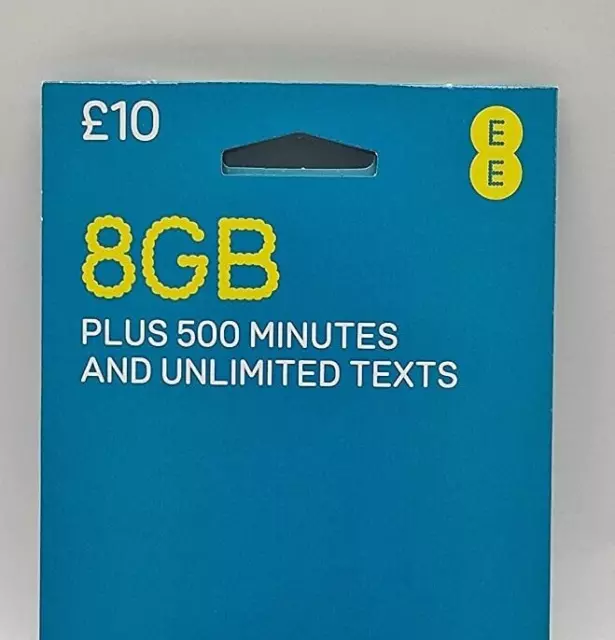 Preloaded 8GB Data EE Sim Card Pay As You Go Pack Broadband / Phone Use