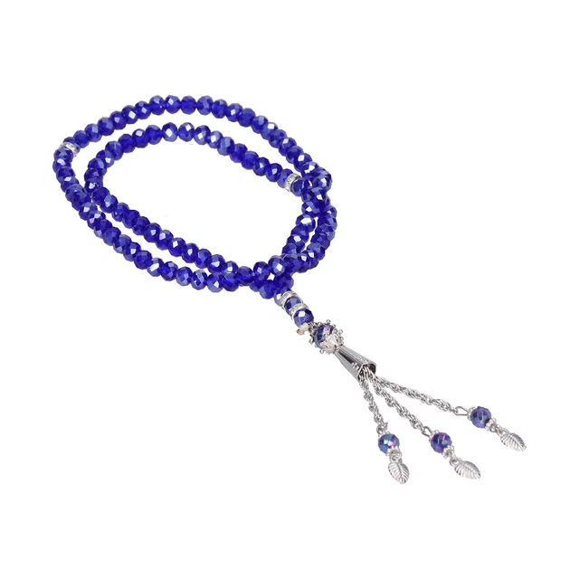 Chapelet (Tasbih) En Résine Noir Corail Siméménite - Perles Ovales 11 Mm - Fait Main Moyen-Orient