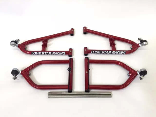 Lonestar Racing LSR Sport Extended A-Arms +2" Candy Red Yamaha Banshee 350