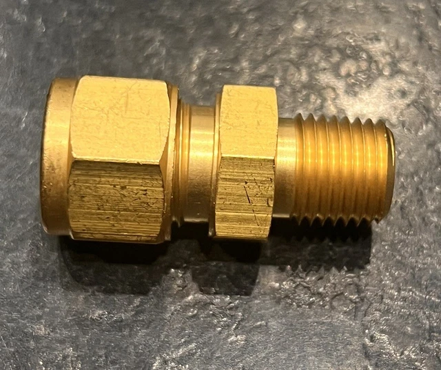10-Pack 1/4" Brass Compression Fittings - Reliable Couplings For Plumbing & DIY Projects