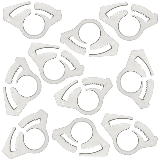 10 Pk Plastic Fuel Line Clamps Fits 3/16" or 1/4" OD Go Kart Fun Cart Minibike