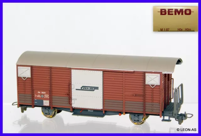 Bemo H0m 2250 173  Gedeckter Güterwagen Gb 5023 gealtert OVP Zust.Video