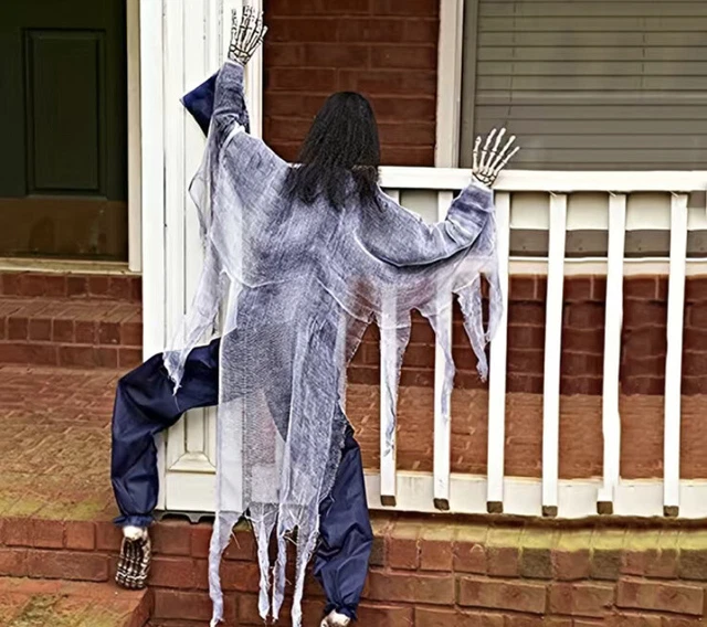 Ghost Climbing Wall, Scary Halloween Climbing Ghost Prop Without Face, Garden