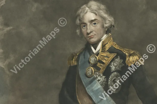 antique print Admiral Horatio Lord Nelson portrait by C. Turner 1806 art poster 2