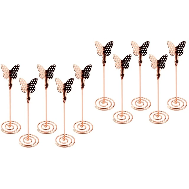 10 stücke Fotoclips Metall Tischnummer Inhaber Desktop Name Platzhalter Menü