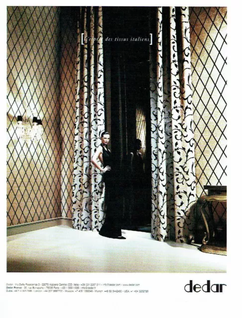 PUBLICITE ADVERTISING 126  2006   Dedar   ameublement  tissus Italiens rideaux