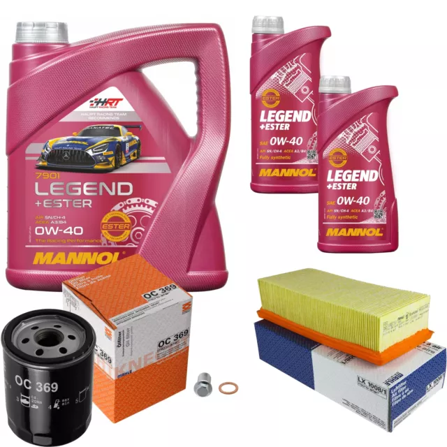 Mahle Inspection Set 6 L mannol Legend + 0W-40 pour Smart Forfour 1.5 CDI