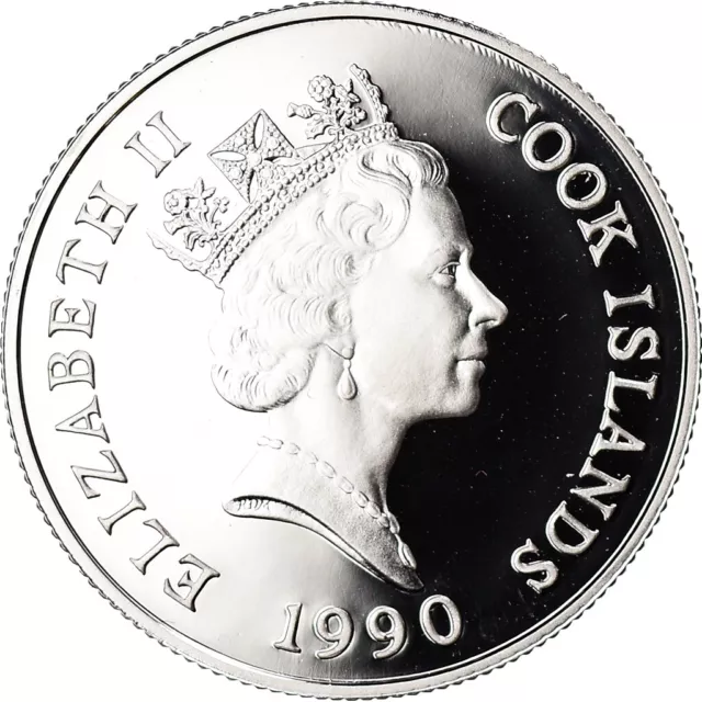 [#1032376] Monnaie, Îles Cook, Elizabeth II, 10 Dollars, 1990, BE, FDC, Argent,