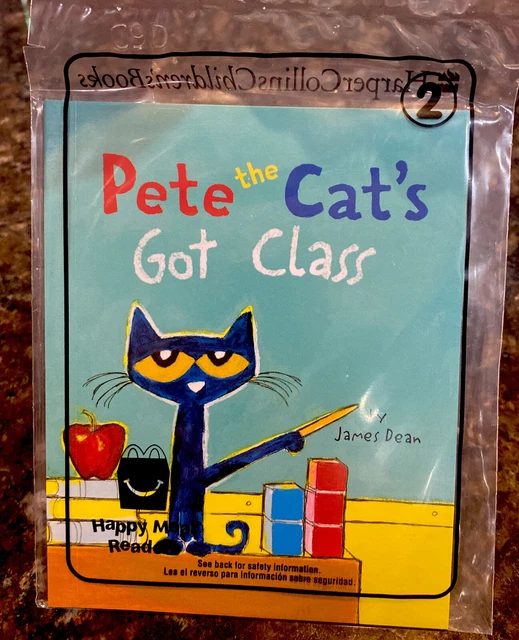 NEW MCDONALDS PETE the Cat Got Class 2 Happy Meal Readers Book Harper