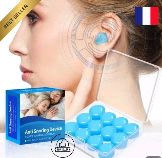 Bouchons D'oreille En Silicone - 6 Paires Réutilisables, Moulables, Bleus - Lot De 12 Unités