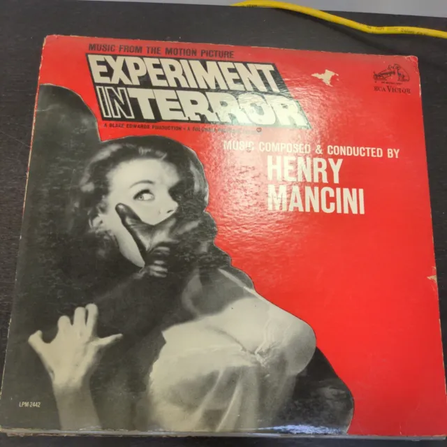 Record Album Experiment In Terror Movie Soundtrack Music by Henry Mancini LP VG