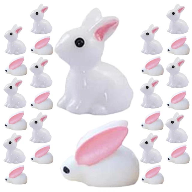60pcs Mini Bunny Figuren Moos Landschaft Kaninchen Ornamente Bunny Decor