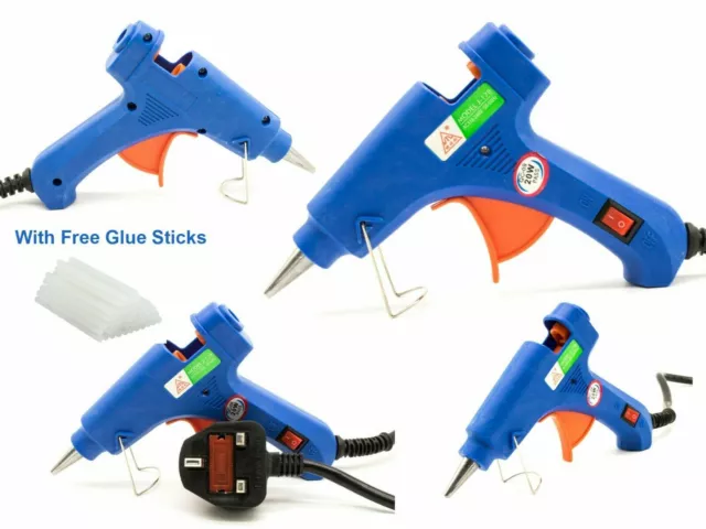 Mini Hot Melt Glue Gun with 50 Sticks Craft TRIGGER ELECTRIC ADHESIVE STICKS DIY