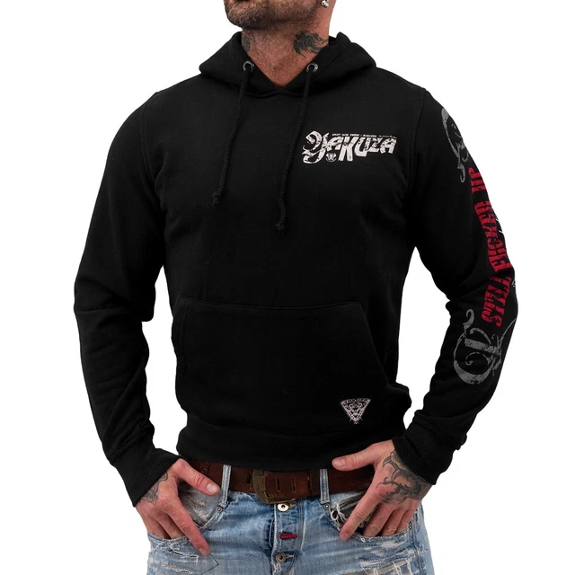 Yakuza Hoodie Herren Kapuzenpullover HOB425 Farbe Schwarz