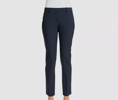 $264 Theory Women's Navy Blue Testra 2B Stretch Wool Dress Pants Size 2