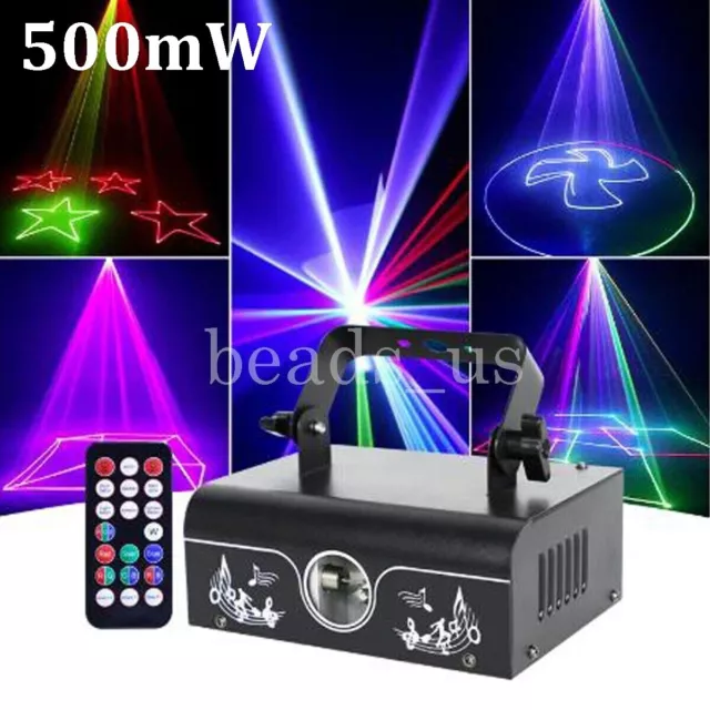 Full Color 3D Animation Led Stage Laser Light DJ KTV Projector Disco Party Gift