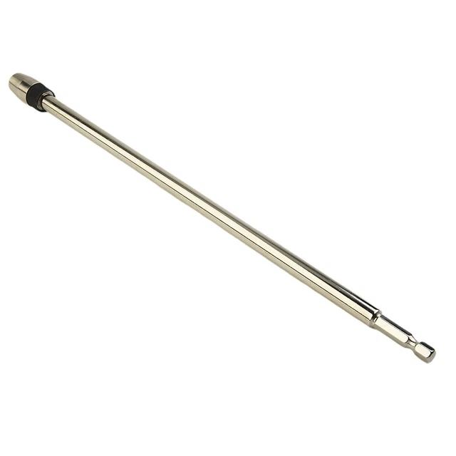 Tige Extension Tige Argent 0.6cm 6.35mm Tournevis Perceuse Embout 300mm Hex