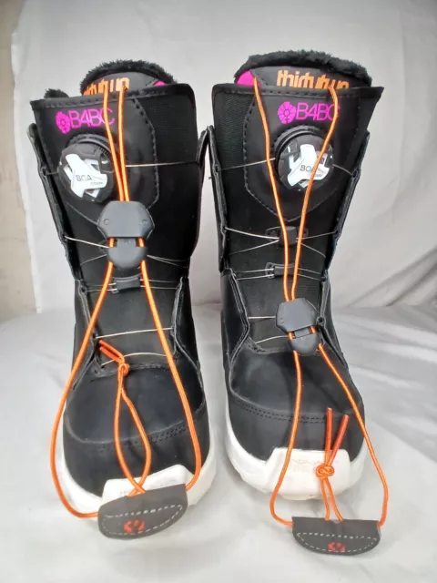 Thirtytwo Lashed B4BC Double BOA Women Black Pink Snowboard Boots Sz 7 WORN ONCE 3