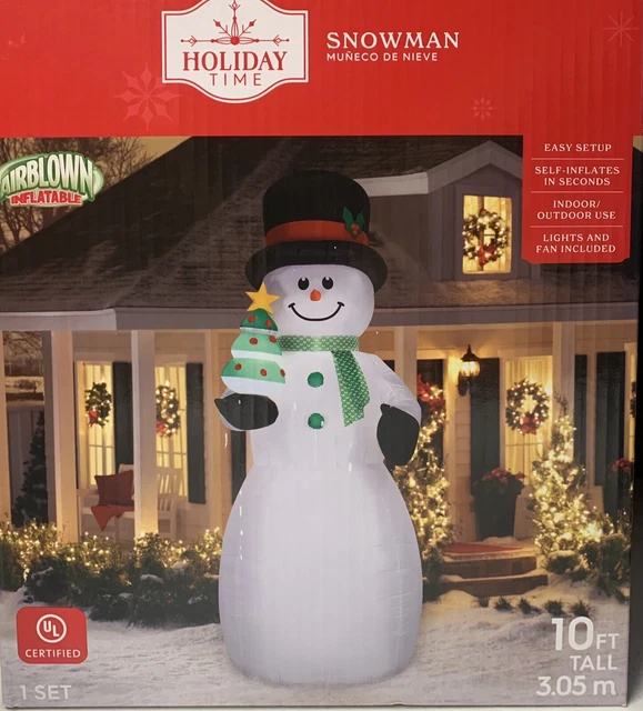 GEMMY GIANT 10 Ft Lighted Christmas Airblown Inflatable Snowman Outdoor