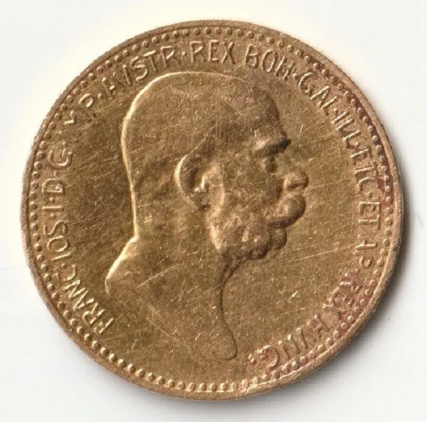 Mds Österreich Austria Kaisereich 10 Corona 1909 "Franz Joseph I.", Gold  #36