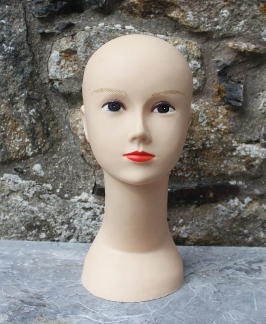 Tête De Mannequin Vintage Homme Années 70-80 - Latex Beige - Marque Pivot Point - Occasion
