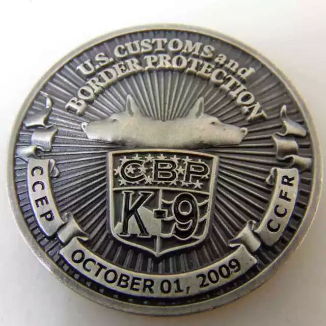 U.s. Customs And Border Protection Cbp K-9 Challenge Coin