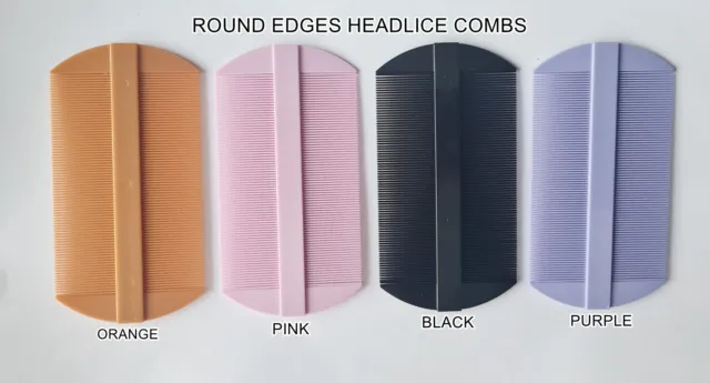 Plastic Round Edge Headlice Double Sided Comb Nits Flea Lice Compact New Va13