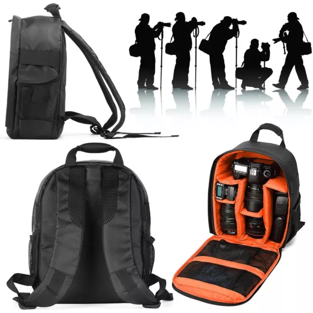 Waterproof Anti-knock DSLR Bag Travel Rucksack SLR Camera Bag Canon Backpack