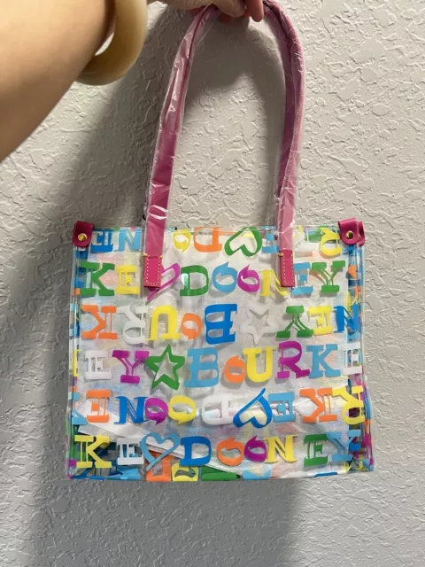 Dooney & Bourke Transparent Clear medium Lunch Bag NWT Destinations Landmarks